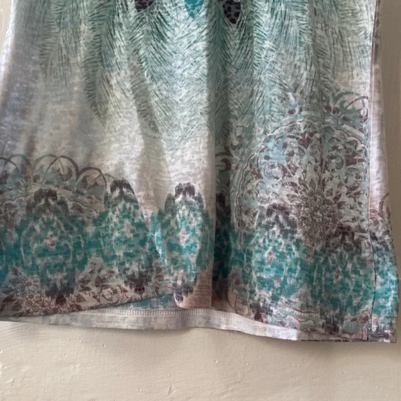 Maurices Teal and Purple Mandala V-Neck Tee - Picture 4 of 7